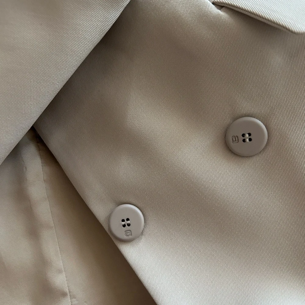 NWOT Alexander Wang Dry Wool Twill Blazer Jacket Dress w/ Logo Belt 4